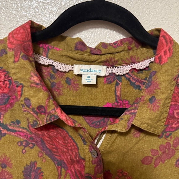 Sundance Floral Joy Top Sz XL Button Down - Picture 2 of 7